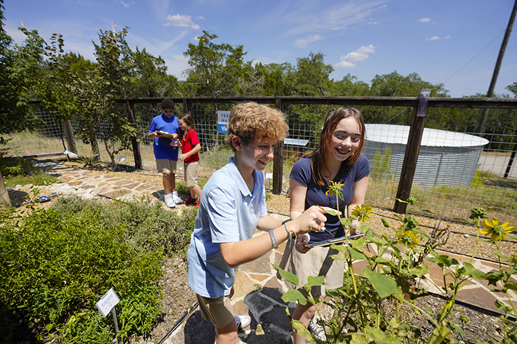 EAA Education Outreach Center Visitors in the Native Plant Demonstration Garden