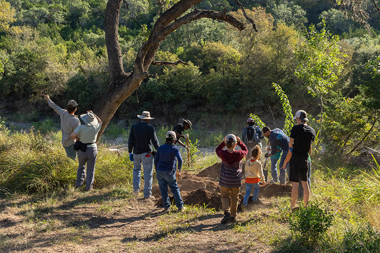 Guests at the EAA Field Research Park